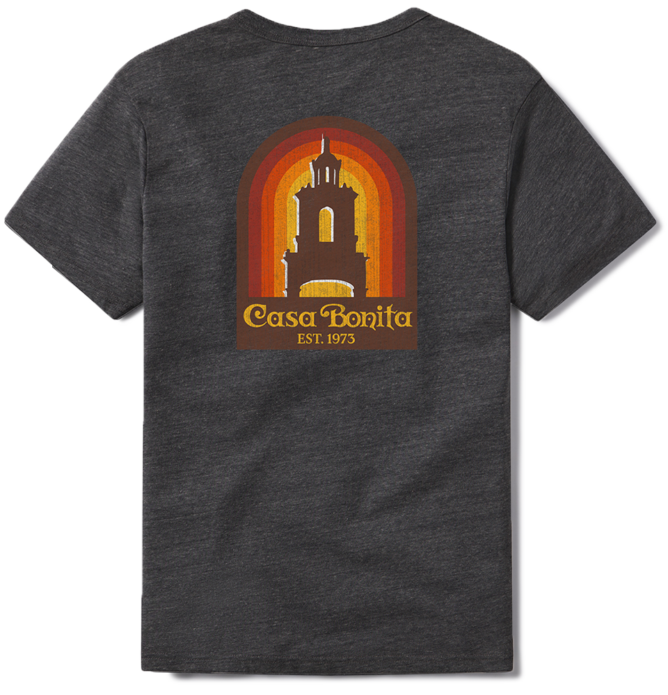 Casa Bonita Charcoal Sunset Tower T-Shirt