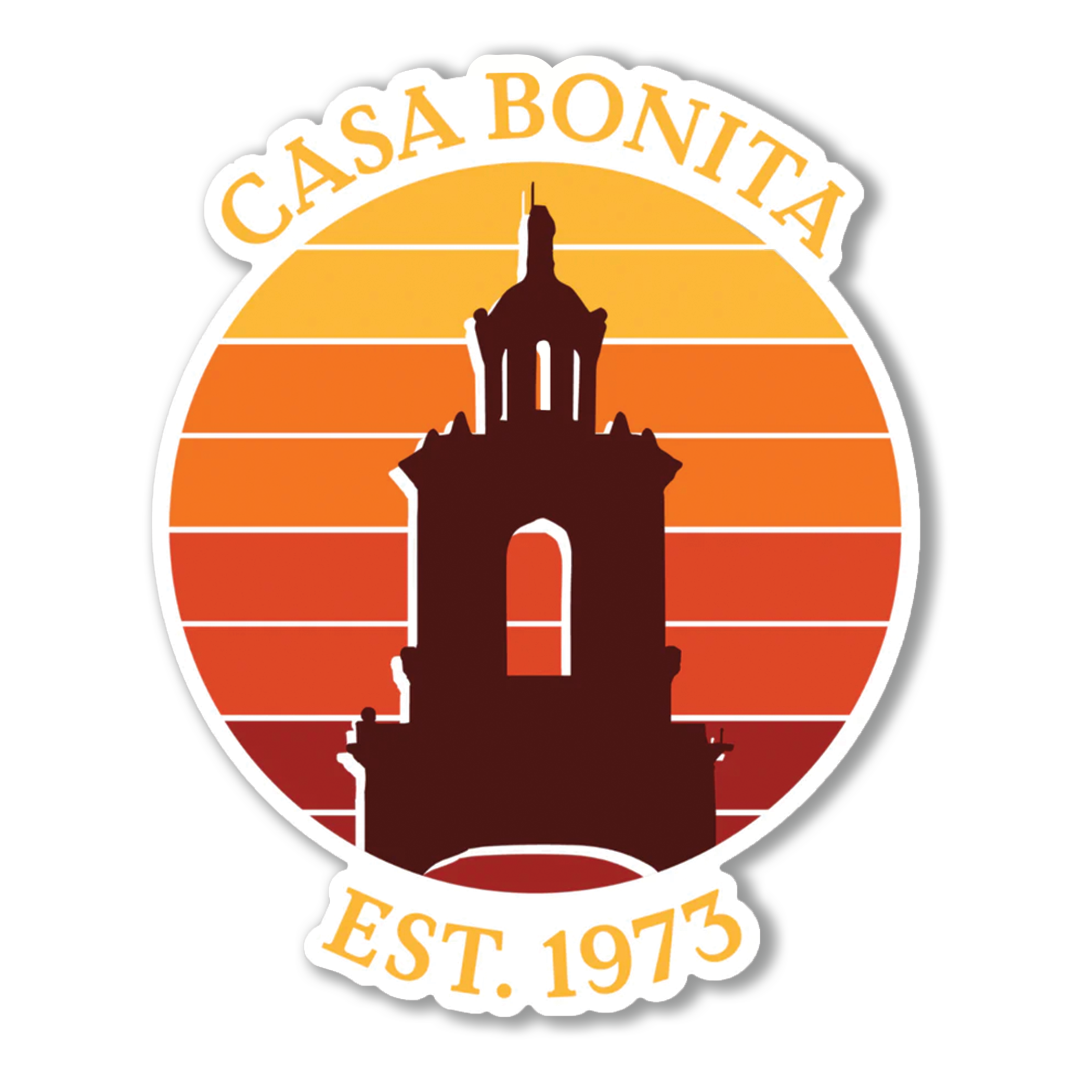 Casa Bonita Est Circle Design Die Cut Sticker