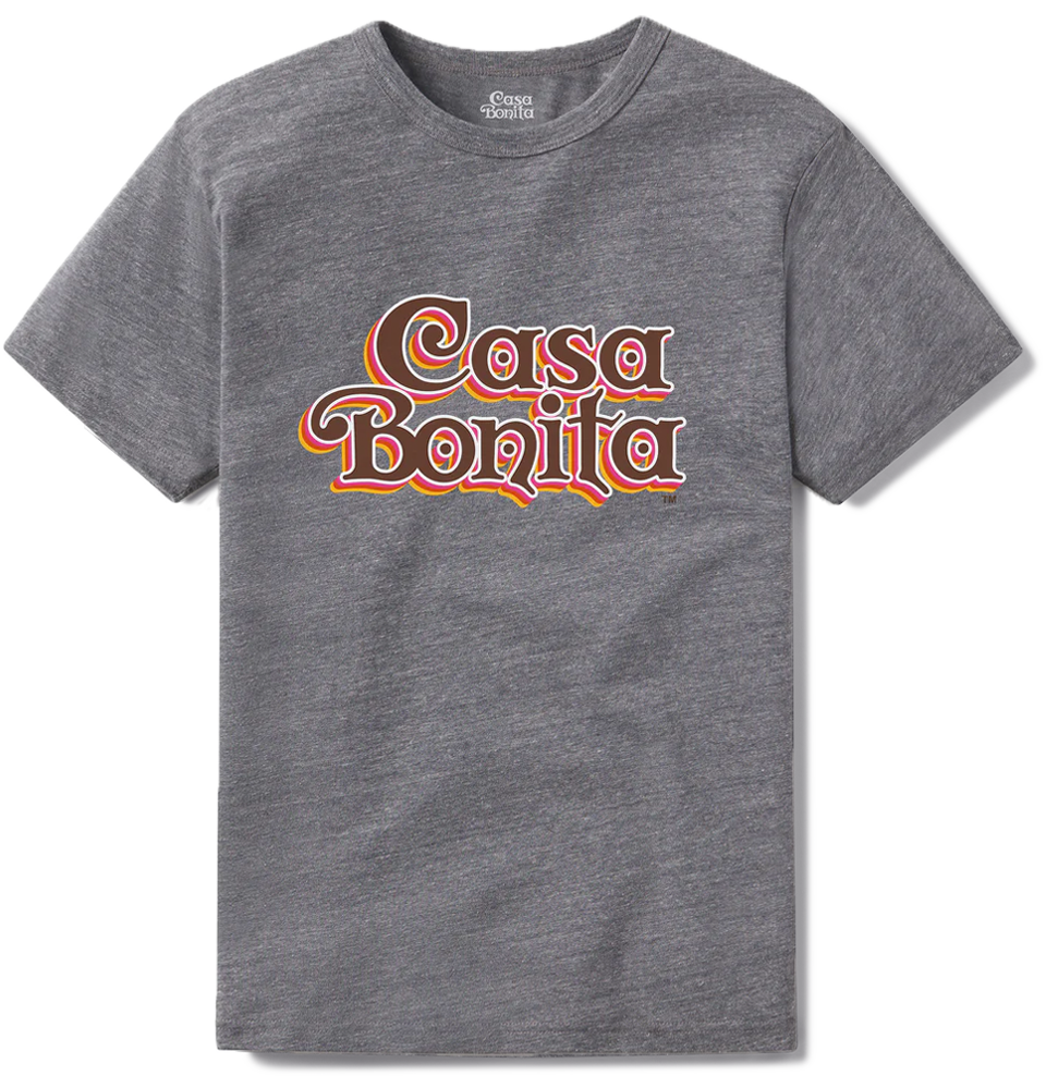 Casa Bonita Heather Gray Retro Logo T-Shirt