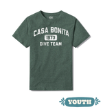 Casa Bonita Youth Hunter Green Dive Team T-Shirt