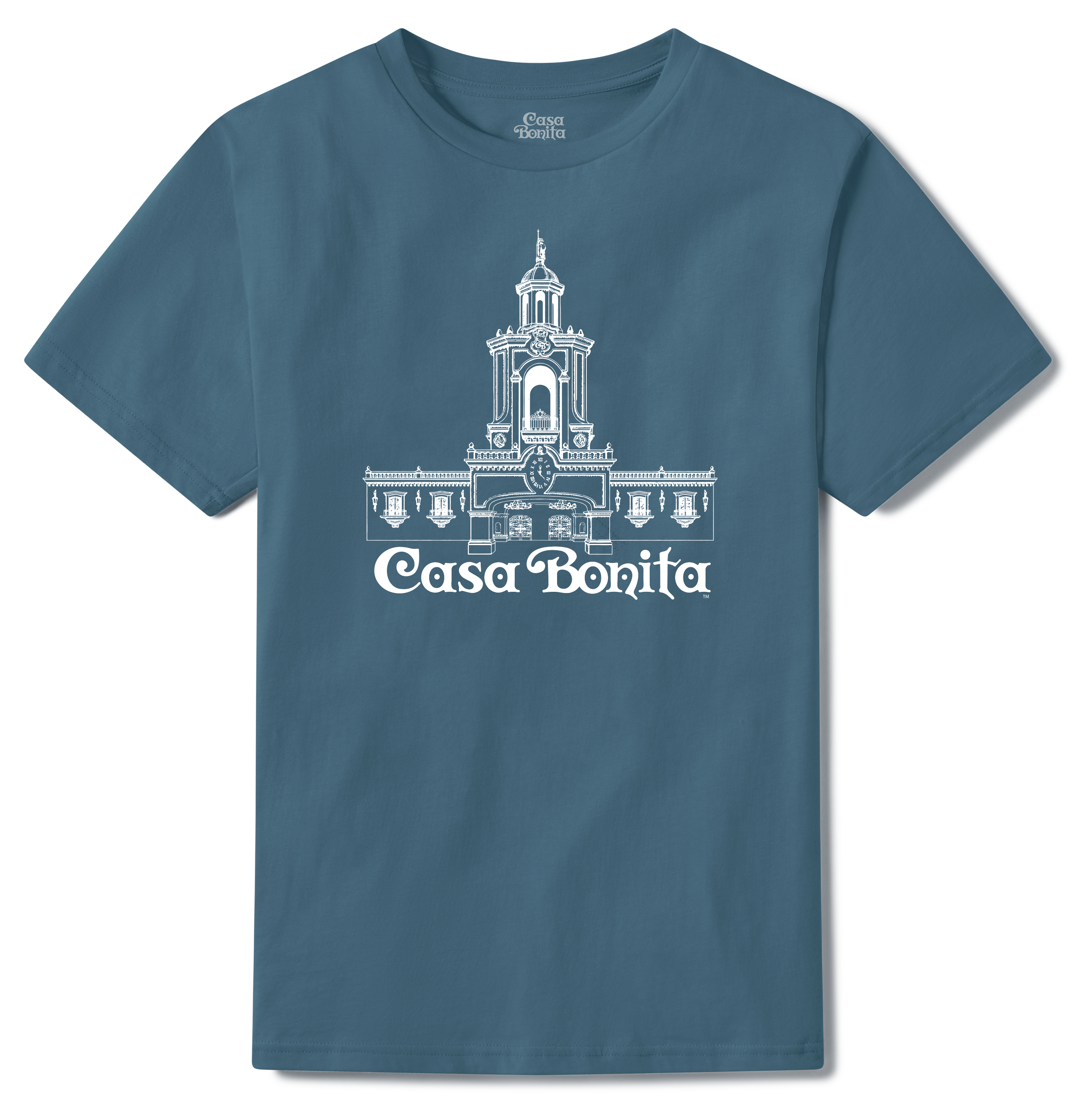 Casa Bonita Teal Blue Landmark Tower T-Shirt