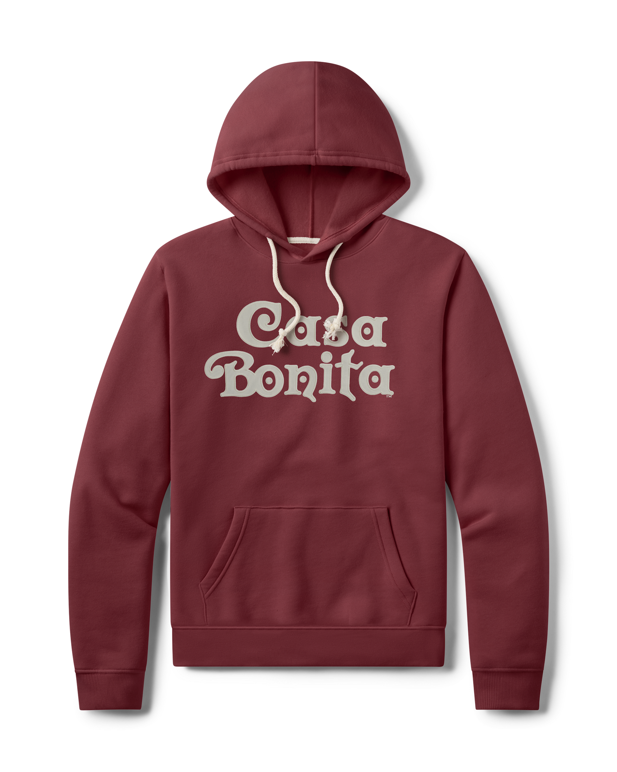 Casa Bonita Maroon Applique Logo Hoodie