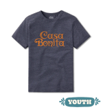 Casa Bonita Youth Navy Distressed Logo Tee