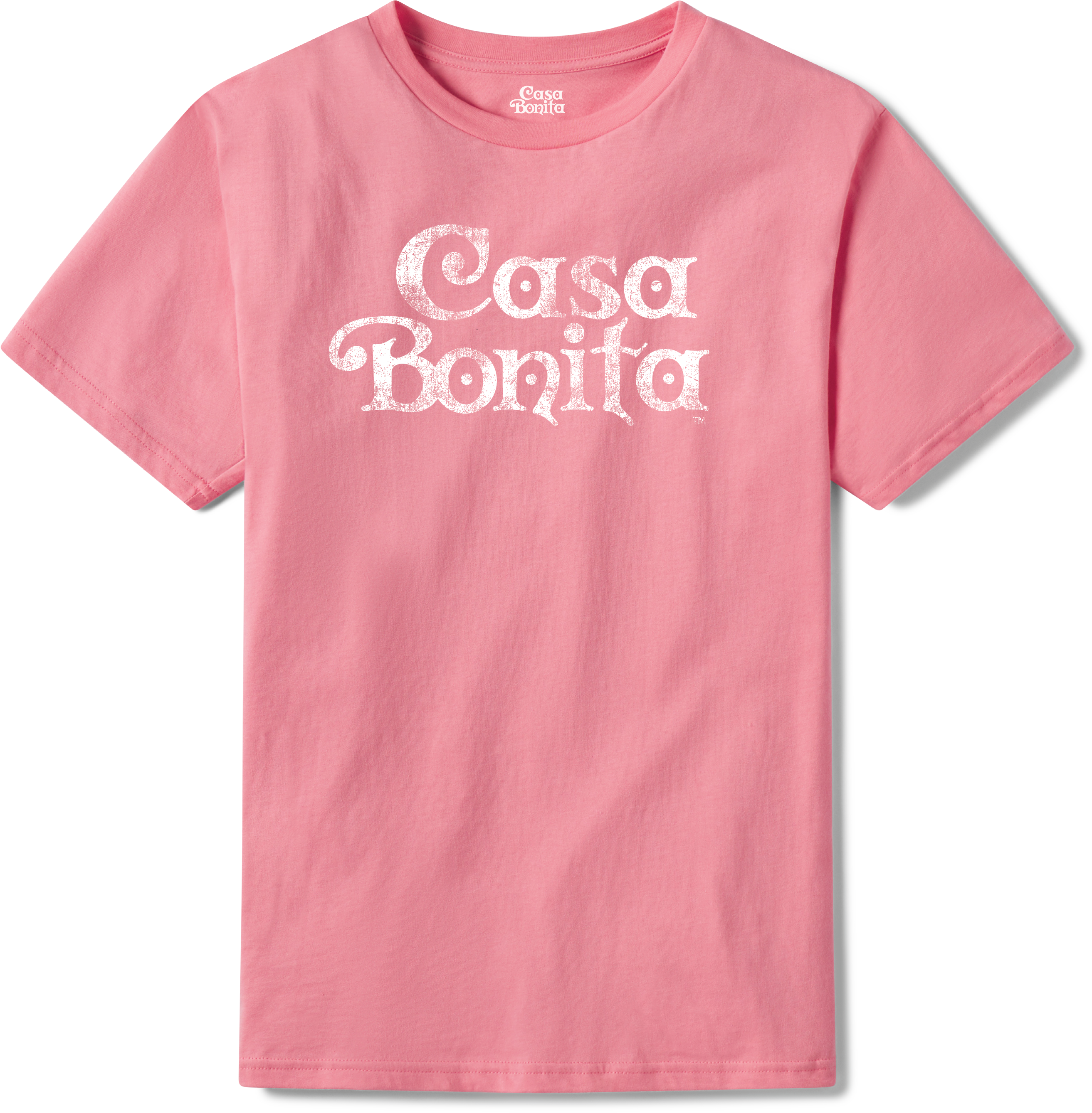 Casa Bonita Pink Distressed Wordmark T-Shirt
