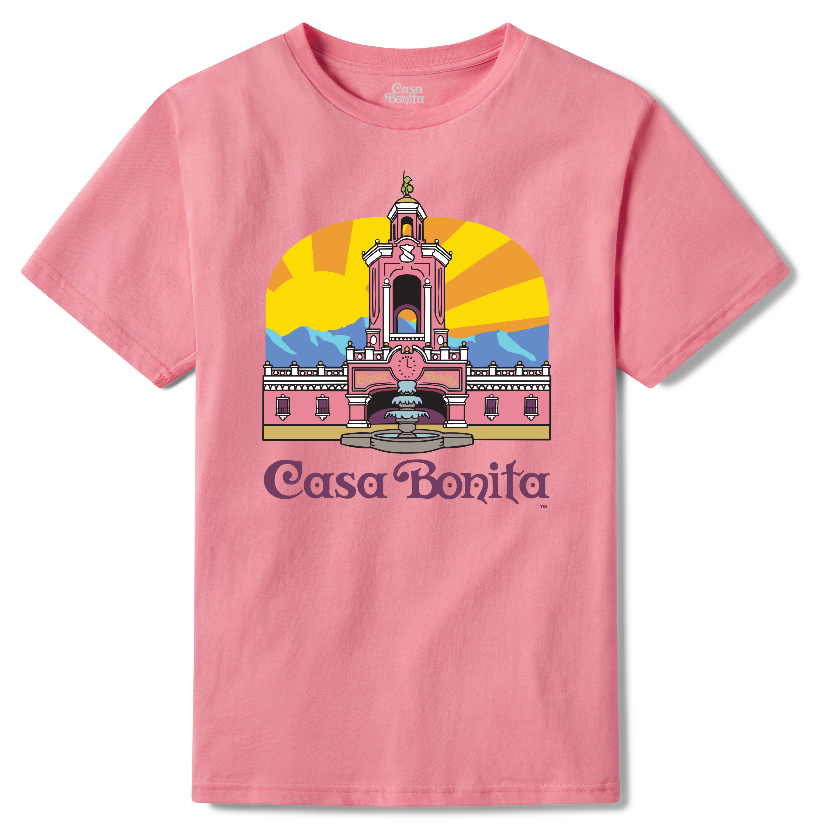 Casa Bonita Pink Retro Tower T-Shirt