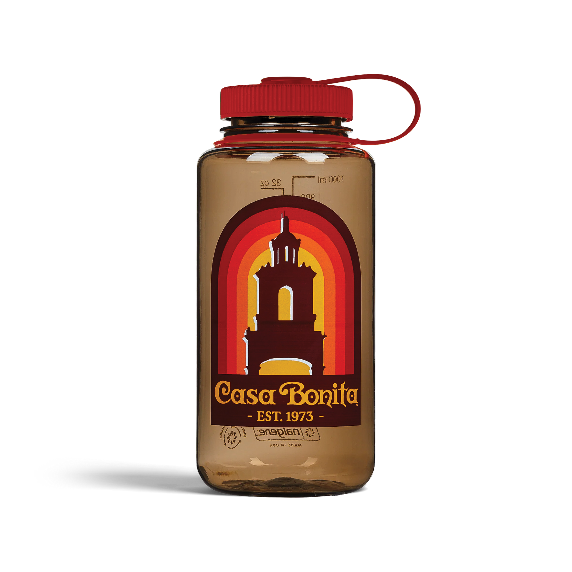 Casa Bonita Sunset Tower 32oz Nalgene Red Lid