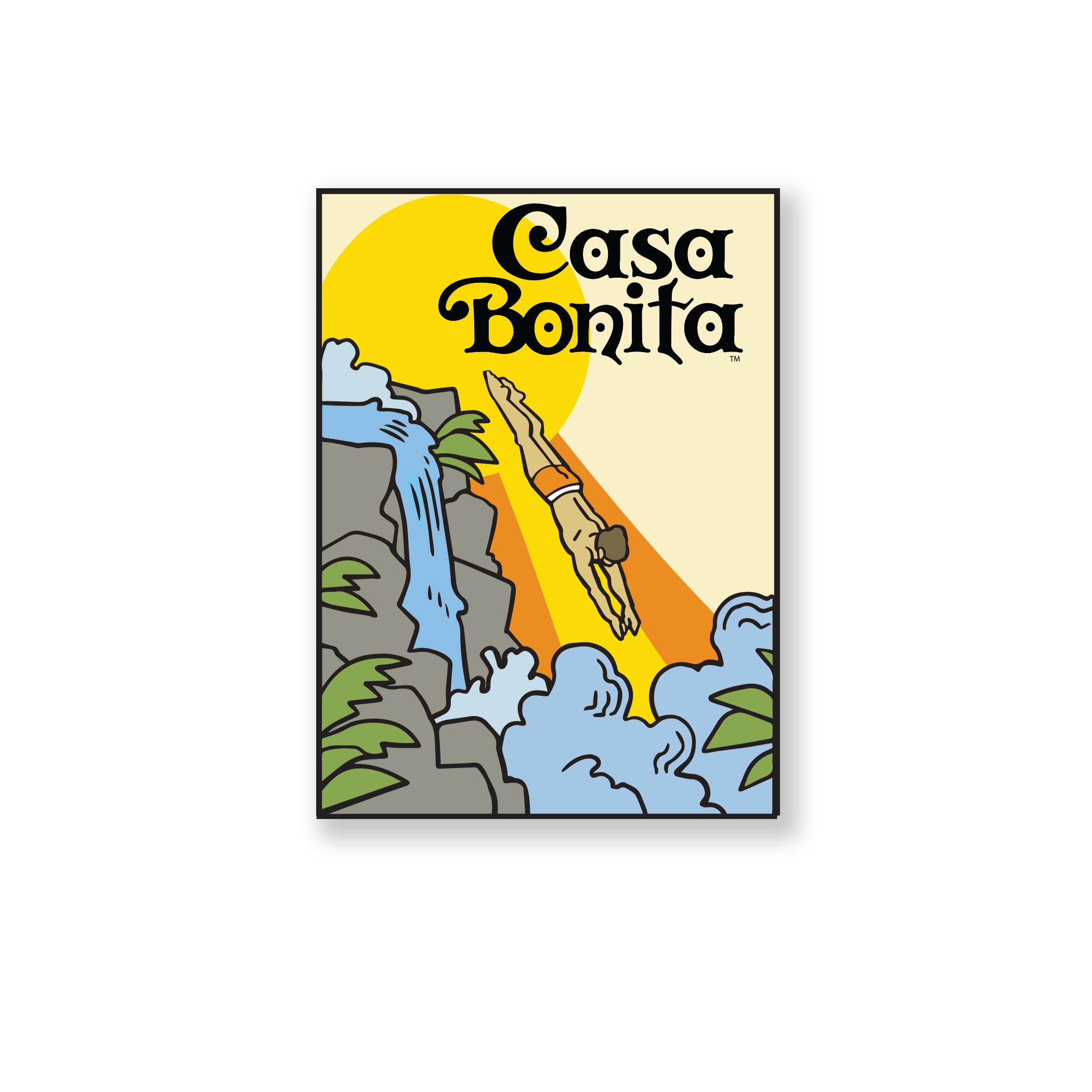 Casa Bonita Retro Diver Sticker