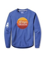 Casa Bonita Women's Blue Circle Design Crew Sweatshirt