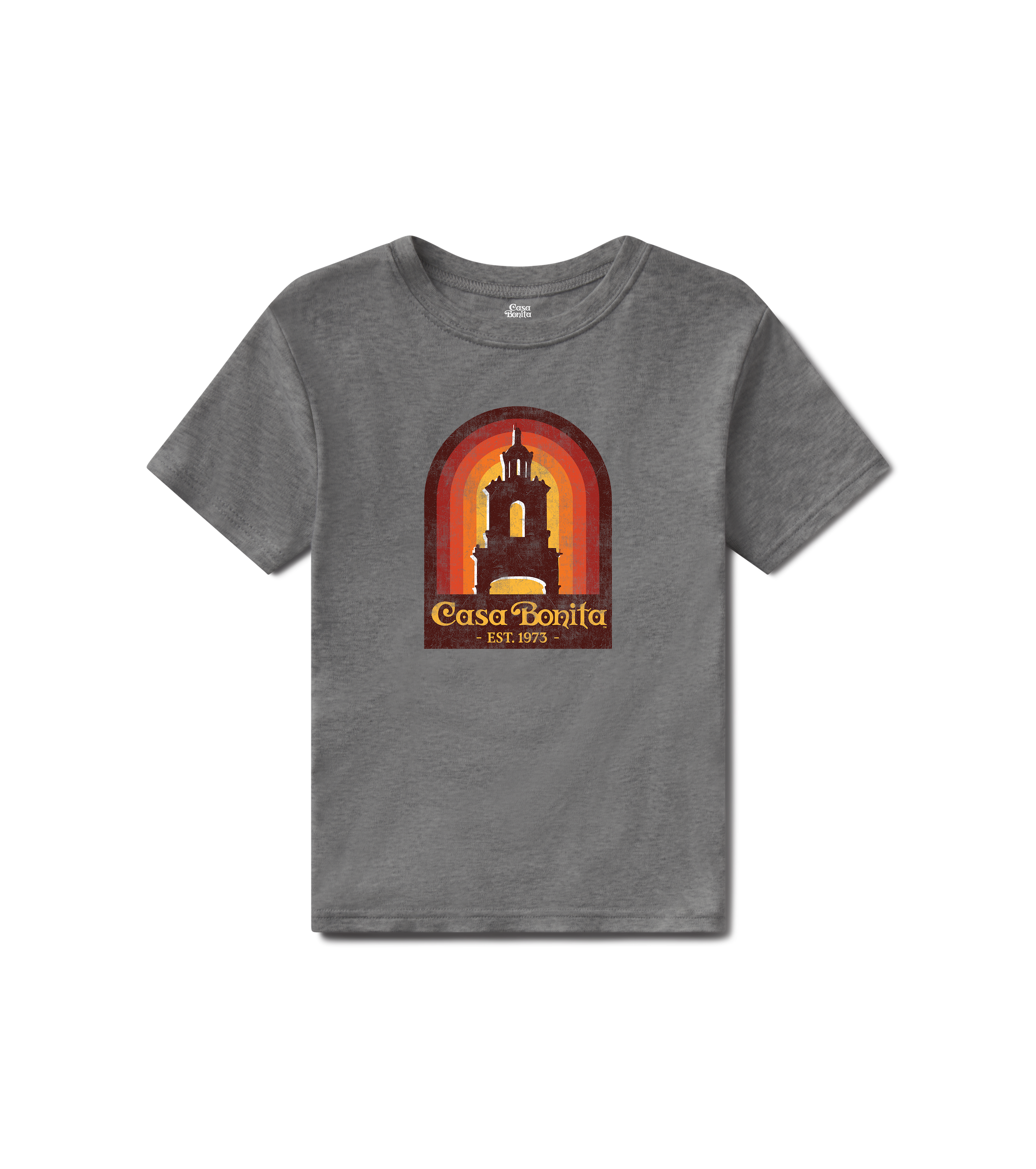 Casa Bonita Toddler Heather Gray Sunset Tower T-Shirt