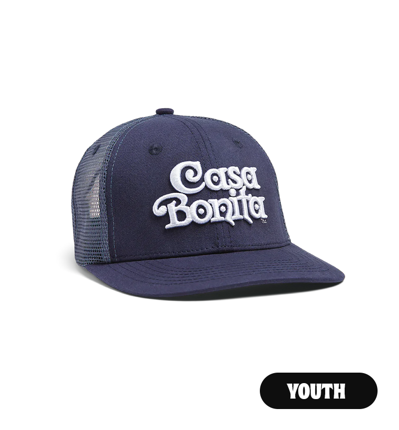 Casa Bonita Yth Navy Classic Logo Dad Trucker Snapback