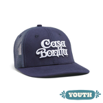 Casa Bonita Youth Navy Classic Logo Structured Trucker Snapback